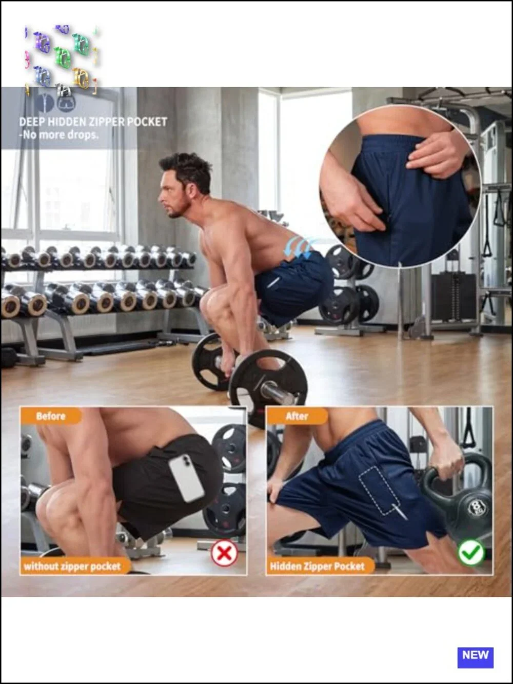 Men's Athletic Running Shorts 7